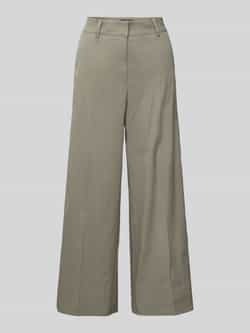 CAMBIO Wide leg stoffen broek met riemlussen model 'CARA'