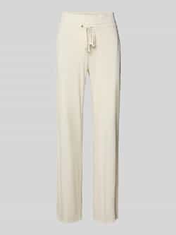 RAFFAELLO ROSSI Straight fit stoffen broek met structuurmotief model 'CANDICE'