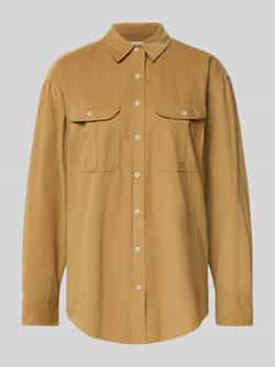 Marc O'Polo Relaxed fit overhemdblouse van een mix van katoen en lyocell