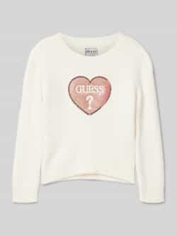 Guess Gebreid jack met labelpatch