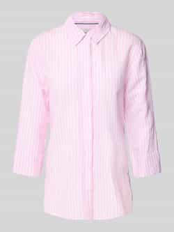BRAX Regular fit linnen blouse met 3 4-mouwen model 'Vickie'