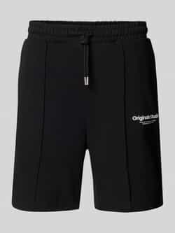 JACK & JONES PANTS STUDIO loose fit short JPSTKANE met logo black