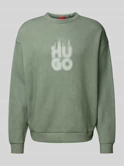 HUGO Sweatshirt met labelprint model 'Dinkam'