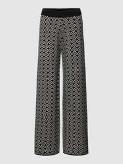Milano italy Wide leg stoffen broek met all-over motief