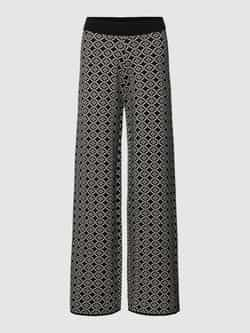 Milano italy Wide leg stoffen broek met all-over motief