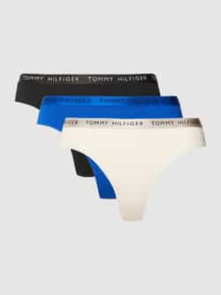 Tommy Hilfiger Underwear T-string SHINE 3 PACK THONG GIFTING met tommy hilfiger logoband (Set van 3)