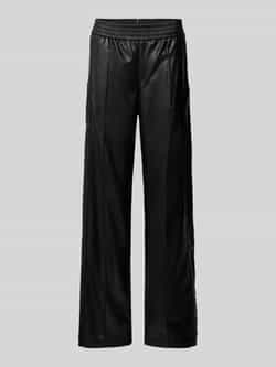 Hugo Blue Straight leg broek in leerlook model 'Hileda'