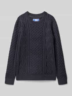 Jack & jones Regular fit gebreide pullover met structuurmotief model 'Sean'