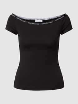 Calvin Klein Top Katoen en Elastaan samenstelling Black Dames