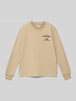 Levi s Kids Shirt met lange mouwen ronde hals en labelstitching