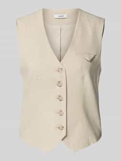 MbyM Natuurlijk Flavio Vest in Linnen Beige Dames