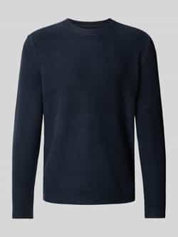 Marc O'Polo Regular fit gebreide pullover van chenillegaren van biologisch katoen in gladde dwarsgebreide structuur