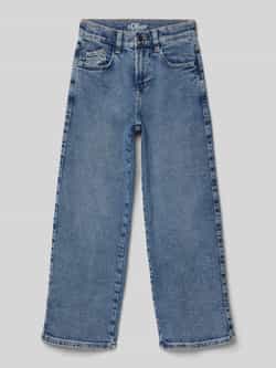 S.Oliver RED LABEL Relaxed fit wide leg jeans met contrastnaden model 'BAGGY'
