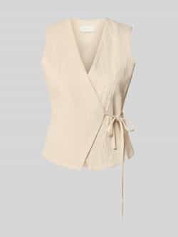 NEO NOIR Gilet met strikceintuur model 'Samara'