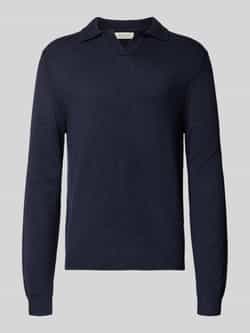 Casual friday Regular fit shirt met lange mouwen en polokraag model 'Karl'