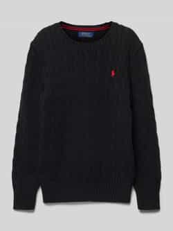 Polo Ralph Lauren Teens Gebreide pullover met kabelpatroon en logostitching