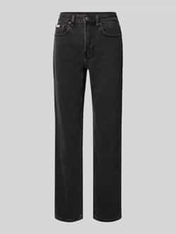 Calvin Klein Jeans Straight fit jeans van katoenmix met logopatch