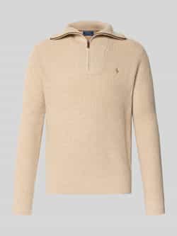 Polo Ralph Lauren Gebreide pullover met schipperskraag en labelstitching