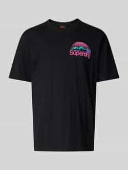 Superdry T-shirt met labeldetail