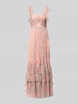 Lace & Beads Avondjurk met knoopdetail en vetersluiting