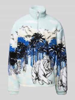 Karl Kani Pullover van teddybont met opstaande kraag