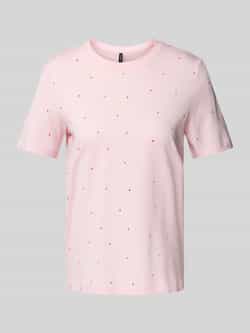 Vero Moda Regular fit T-shirt met motiefstitching model 'PAULINA'