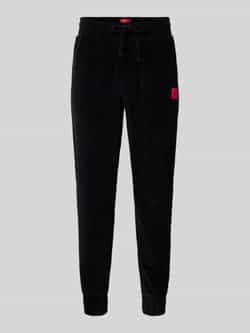 HUGO Sweatpants met labelpatch model 'Velvet'