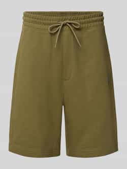 Hugo Blue Sweatshorts met logopatch model 'Nasensio'