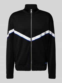 Hugo Blue Sweatjack met labeldetail model 'Napones'