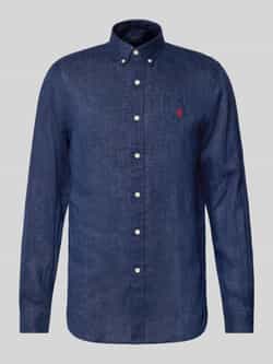 Polo Ralph Lauren Slim fit linnen overhemd met logostitching