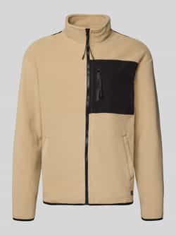 Blend Fleece Jas Machinewasbaar Fijne Was Beige Heren