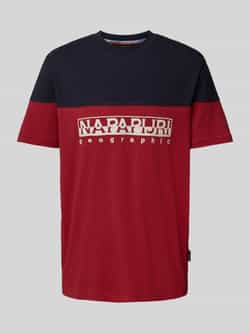 Napapijri T-shirt met labelstitching model 'SATURNIA'