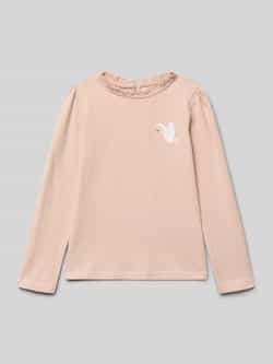 BLUE SEVEN Regular-fit shirt met lange mouwen met logoprint