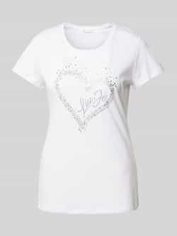 Liu Jo White T-shirt met strass-steentjes