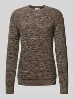 SELECTED HOMME Trui met ronde hals SLHVINCE LS KNIT BUBBLE CREW NECK NOOS