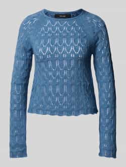 Vero Moda Regular fit gebreide pullover van ajourtricot model 'NEW FABIENNE'
