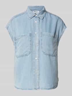 My Essential Wardrobe Regular fit jeansoverhemd met borstzakken