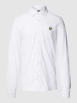 Lyle & Scott Slim fit vrijetijdsoverhemd met labelstitching