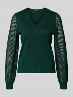 S.Oliver BLACK LABEL Regular fit pullover met semi-transparante ballonmouwen