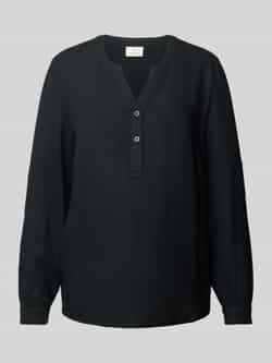 Kaffe Eenvoudige Zwarte Blouse met V-Hals Black Dames