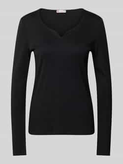 Street One Shirt met lange mouwen en V-hals