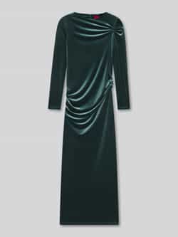 HUGO Slim fit maxi-jurk van fluweel model 'NARTECO'