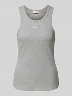 Liu Jo White Tanktop met labelstitching