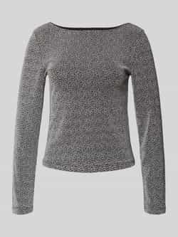 Pieces Regular fit shirt met lange mouwen en structuurmotief model 'JINA'