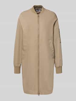 Jake*s Casual Lange jas met elastische mouwboorden