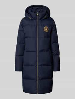 Lauren Ralph Lauren Gewatteerde lange jas met labelstitching