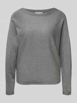 Comma Gebreide pullover van viscosemix met boothals