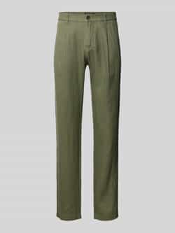 Marc O'Polo Tapered linnen broek met bandplooi model 'OSBY JOGGER'