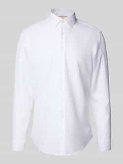 Jake*s Slim fit zakelijk overhemd met kentkraag