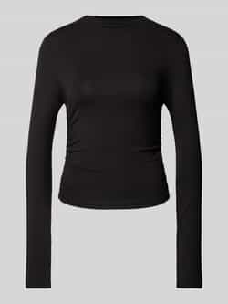 Gina Tricot Shirt met lange mouwen en plooien opzij